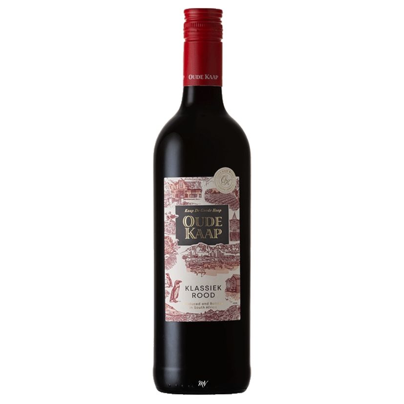 Oude Kaap - Klassiek rood Oude Kaap Klassiek Rood, soepele Kaapwijn ideaal bij vleesgerechten en pasta, Mundi Vinum Herent