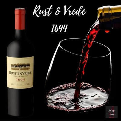 Rust en Vrede 1694, premium Kaapse rode blend met syrah cabernet en terroir, Mundi Vinum Herent