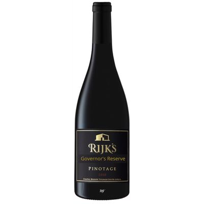 Rijk's - Pinotage Governor's Reserve (voorheen 888) Rijk’s Tulbagh Pinotage Réserve, zeldzame Zuid‑Afrikaanse terroirwijn met 22 maanden eik, Mundi Vinum Herent