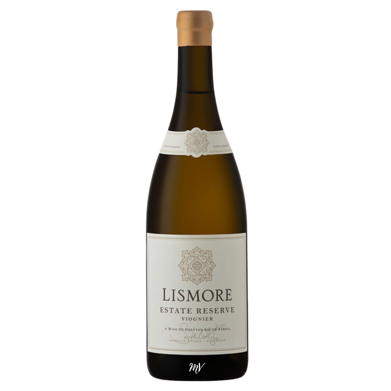 Lismore Viognier Réserve Greyton, Kaapse Condrieu‑stijl met abrikoos en kamperfoelie, Mundi Vinum Herent
