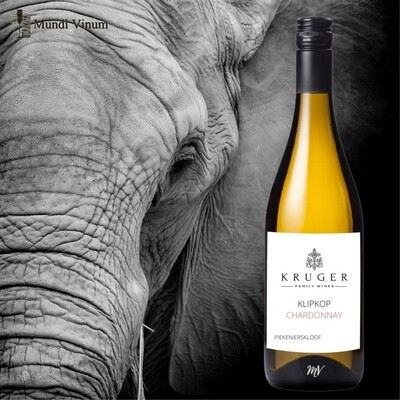 Kruger Chardonnay vuursteen en steenfruit, krachtige Kaapse witte wijn, Mundi Vinum Herent