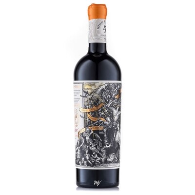 The Vinoneers - Orpheus & Raven nr 7 - Cape Rebel Pinotage The vinoneers Cape Rebel nr 7 Pinotage wijn, artistiek Orpheus & Raven‑etiket met Kaapse rebel‑verwijzing, Mundi Vinum Herent