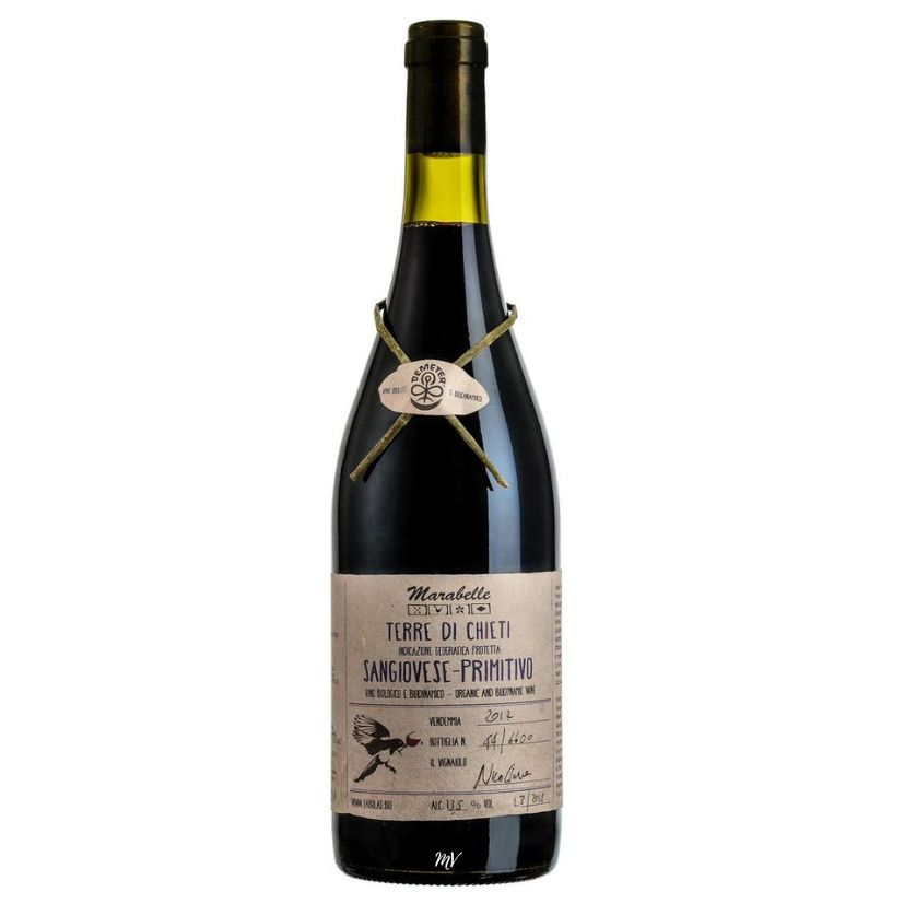 Sangiovese Primitivo – intense Abruzzo‑wijn, weinig tannine, veel zwart fruit en confituurtoets
