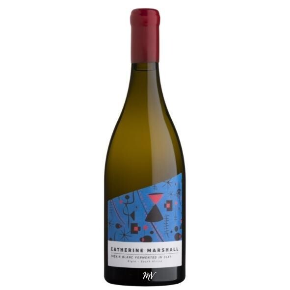 Catherine Marshall Fine Art Chenin Blanc, vegan wijn gefermenteerd in kleien amforen met peren en vuursteen, Mundi Vinum 