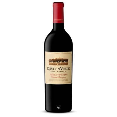 Rust en Vrede Cabernet Sauvignon Single Vineyard, Kaaps rood met cassis en ceder, Mundi Vinum Herent
