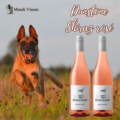 dunstone shiraz rosé rose wijn zuid-afrikaanse zuid-afrika kopen malinois hond op de fles etiket mechelse herder