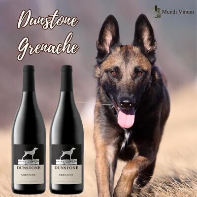 dunstone grenache garnacha rode wijn kopen hond op etiket malinois mechelse herder