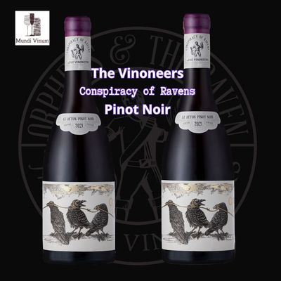 Conspiracy of Ravens Pinot Noir, elegante Kaapse wijn met bosbes, kers en viooltjes, wijnhandel Mundi Vinum Herent