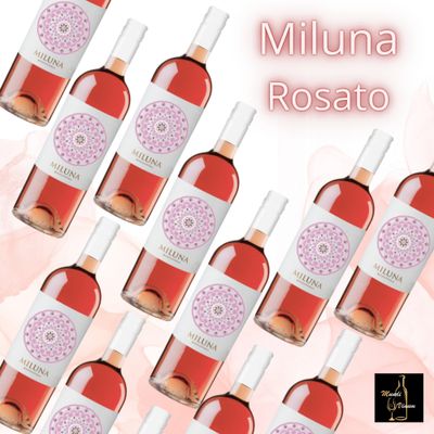 Miluna Rosato Primitivo – zalmroze Puglia‑rosé met framboos, aardbei, mango en zachte mineraliteit