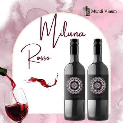 Miluna Rosso – volle Puglia‑blend met sangiovese, negroamaro, malvasia nera en robijnrode elegantie