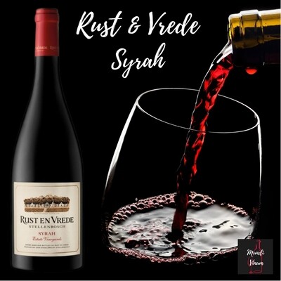 Rust en Vrede Syrah Helderberg, krachtige Kaapse terroirwijn met zwart fruit en kruidigheid, Mundi Vinum Herent