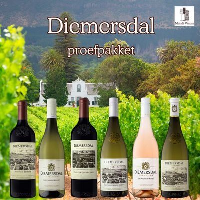 Diemersdal proefpakket, premium selectie Kaapse wijnen voor proeverij of cadeau – Mundi Vinum Herent