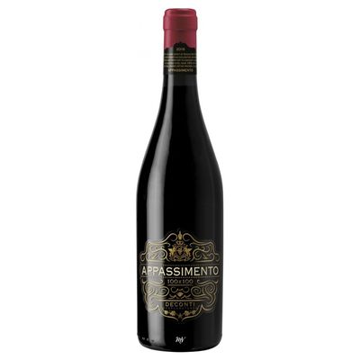 Deconti Appassimento Primitivo – volle rode wijn met gedroogd fruit en chocolade, ideaal bij rood vlees en ragout