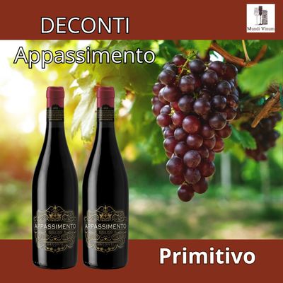 Deconti Appassimento Primitivo – volle rode wijn uit Puglia met gedroogd fruit en zachte tannine