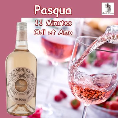 Pasqua 11 Minutes Rosato – verfijnde Italiaanse roséwijn met frisse tonen van rood fruit en citrus. Ideaal als aperitief of bij lichte gerechten, te koop bij Mundi Vinum
