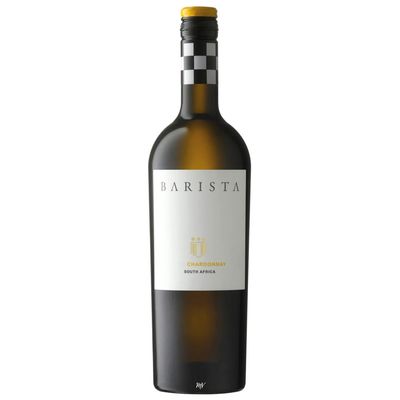 Barista Chardonnay uit Stellenbosch, perzik en citrus met subtiele vanille door Franse eikenlagering