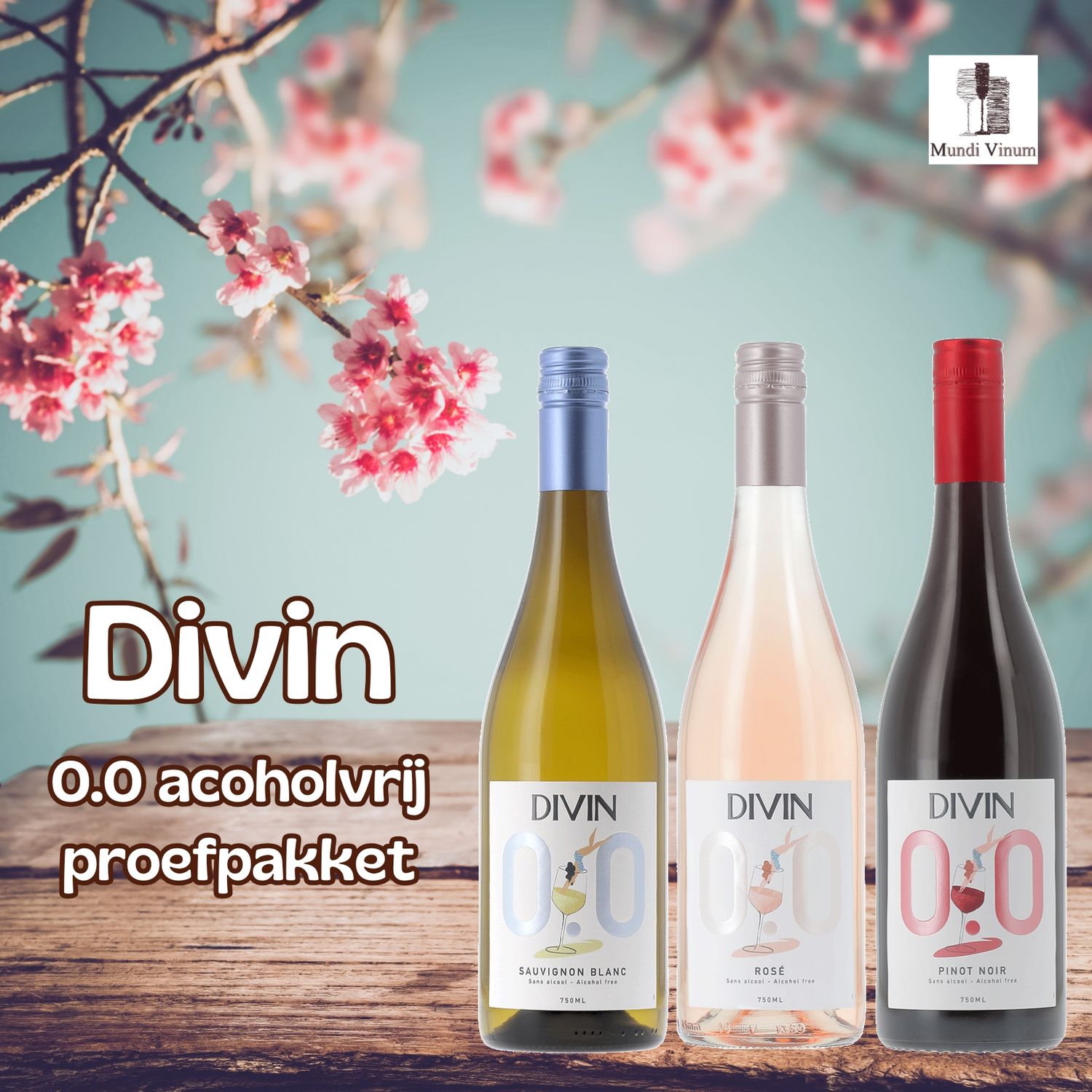 Proefpakket Divin 0.0 Alcoholvrije wijnen