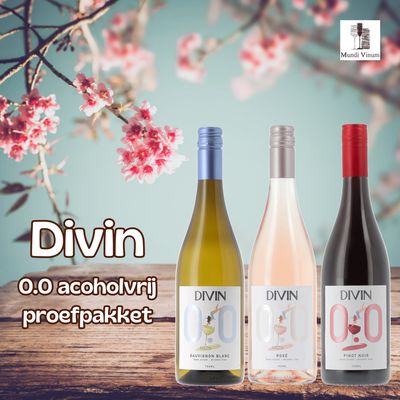Proefpakket Divin 0.0 Alcoholvrije wijnen