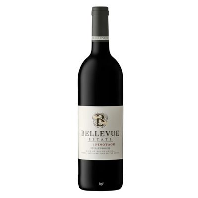 Bellevue Pinotage, toegankelijk en fruitgedreven, ideaal bij pizza, pasta, kip, hamburgers en tapas