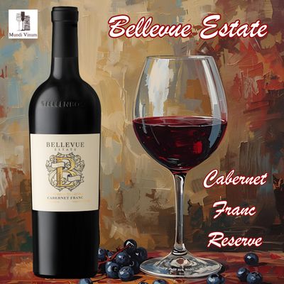 Bellevue Reserve Cabernet Franc, wilde braam, grafiet en ceder, elegant en verfijnd uit Stellenbosch
