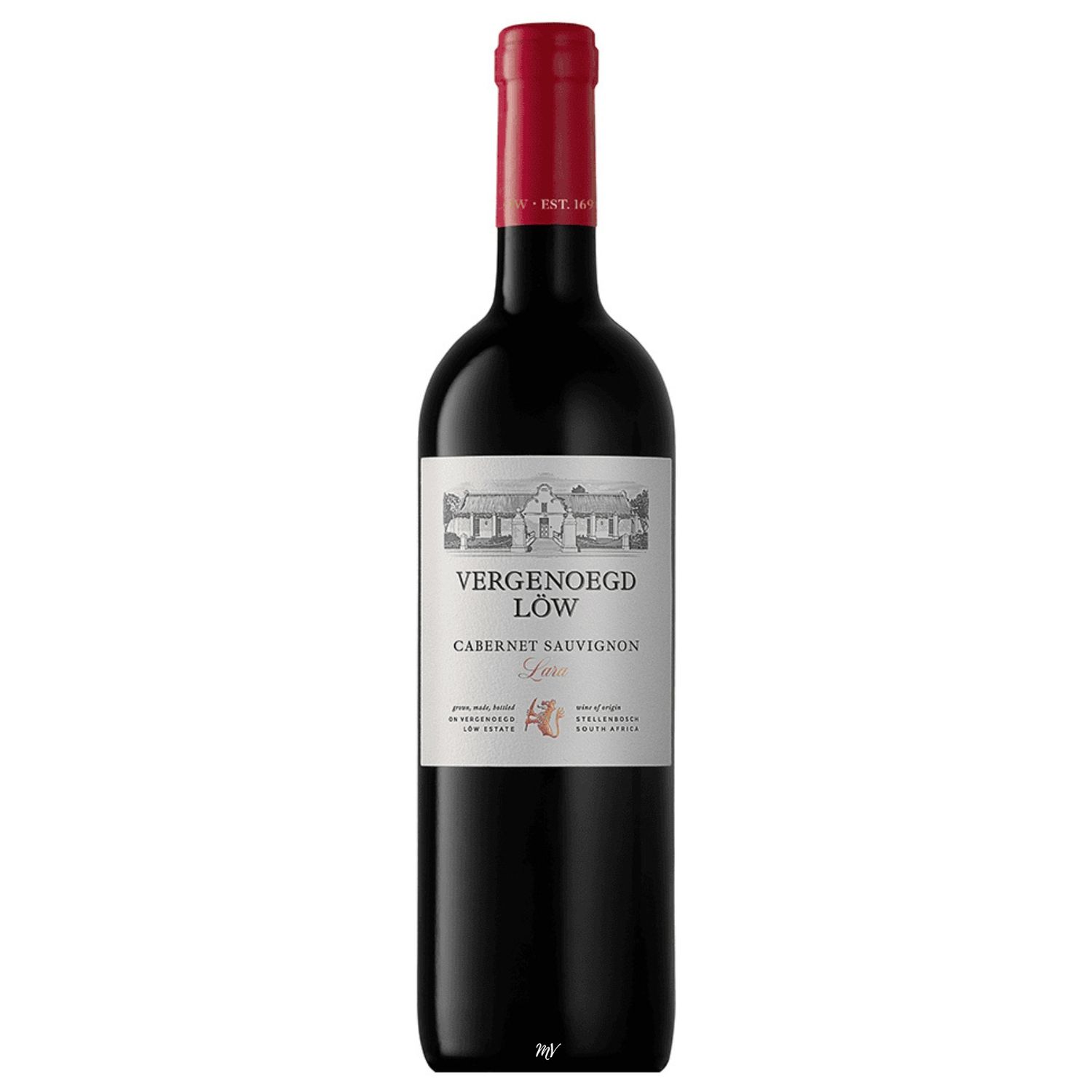 Vergenoegd Löw Lara - Cabernet Sauvignon Vergenoegd Löw Lara Cabernet Sauvignon – robijnrode Zuid-Afrikaanse topwijn uit Stellenbosch met krachtige aroma’s van cassis