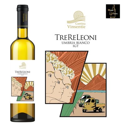 Cantina Vinsentie – TreReLeoni Bianco: frisse, aromatische witte wijn uit Umbrië door Belgische wijnmaker Johan Smets