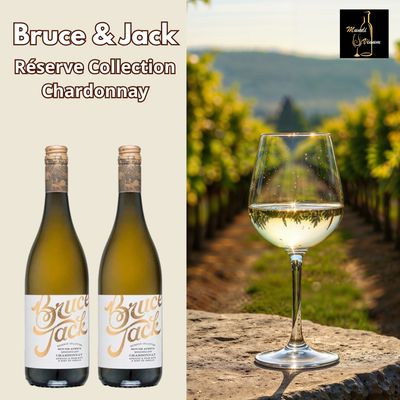 bruce & jack chardonnay reserve collection - wijnhandel Mundi Vinum Herent - volle houtgelagerde zuid-afrikaanse wijn