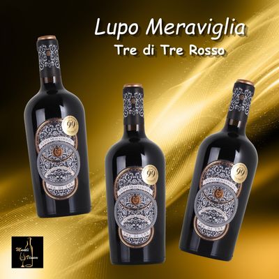 lupo meraviglia tre di tre rosso - Italiaanse rode wijn uit Puglia