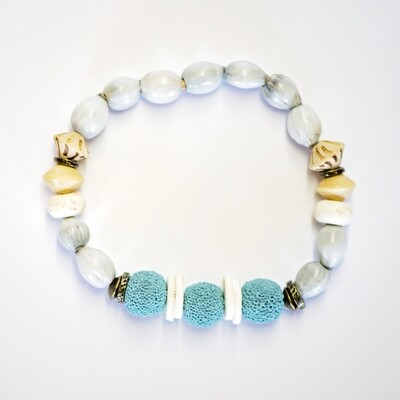 Zulu seed aroma bracelets in blue