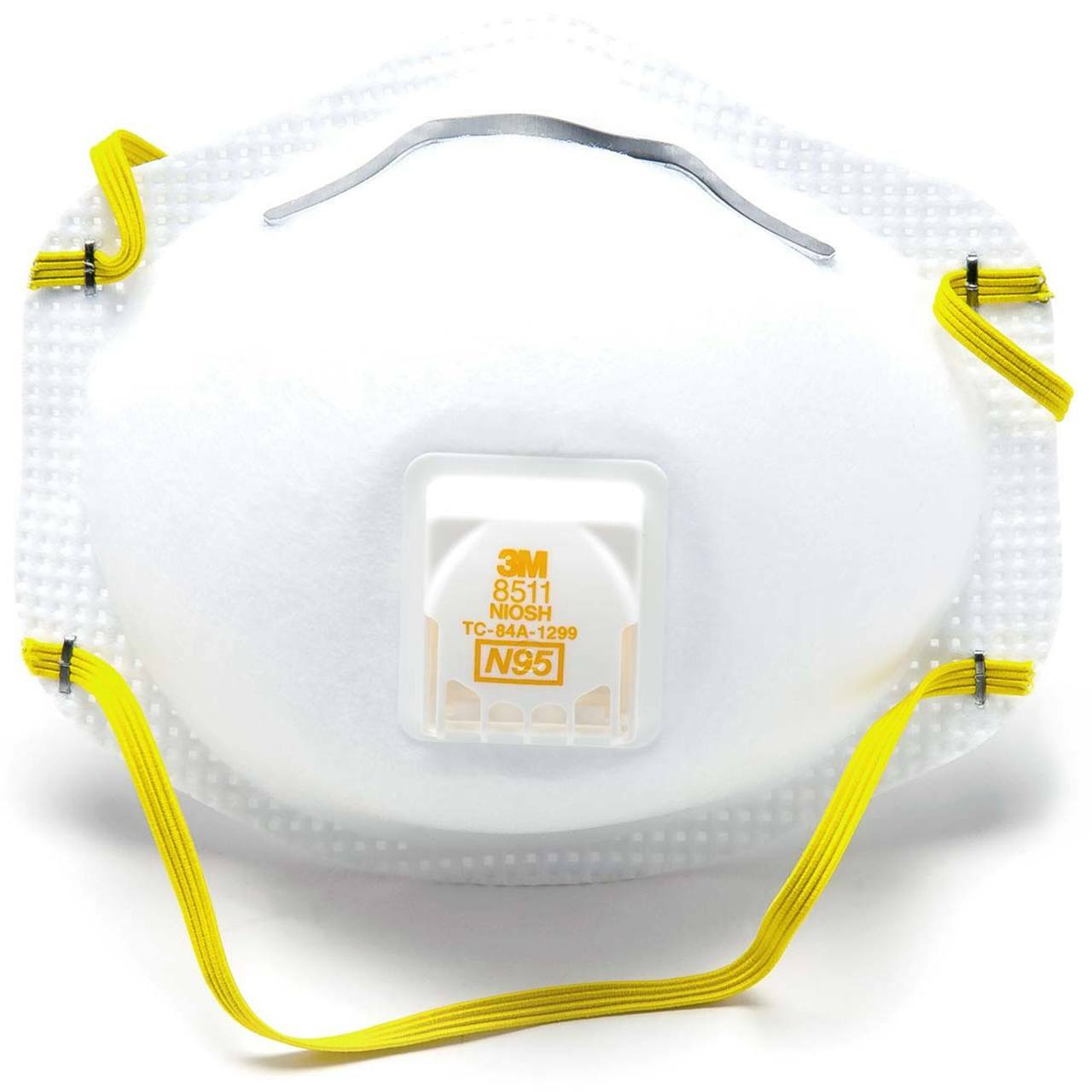 3M 8511 N95 Face Masks With Valve (10-pack)