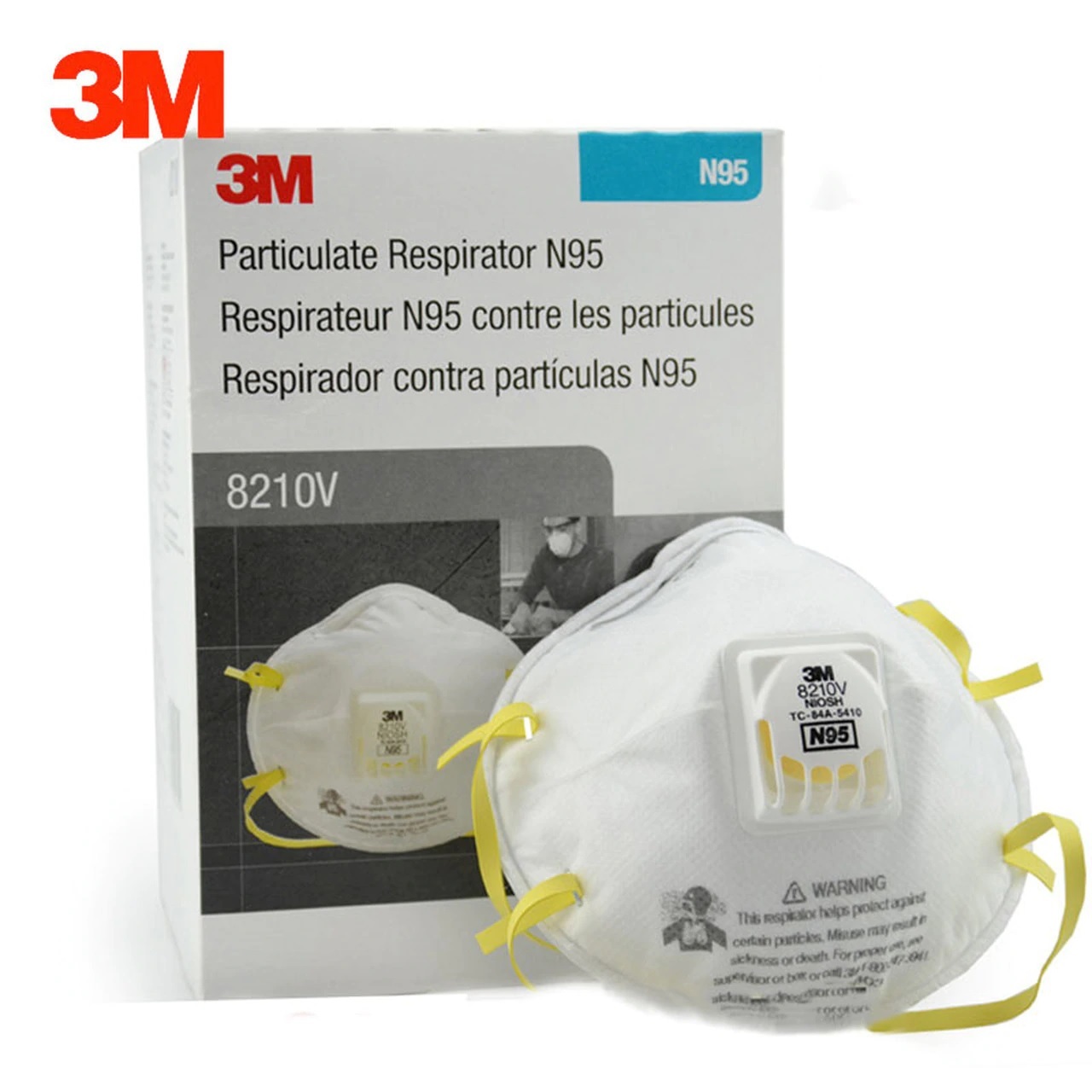 3M 8210v N95 Face Masks (10-pack)
