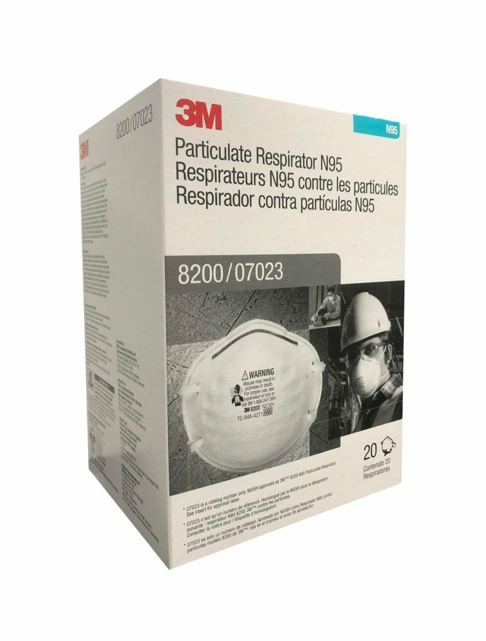 3M 8200 N95 Face Masks (20-pack) 21208