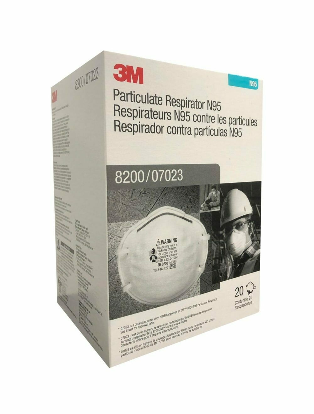 3M 8200 N95 Face Masks (20-pack)