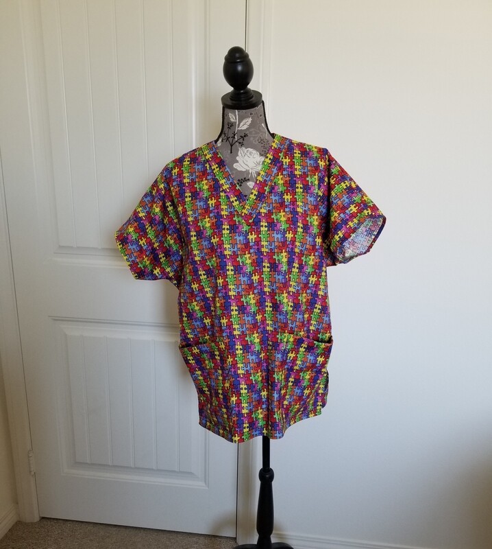 Autism Awareness scrub top