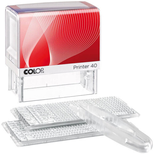 IMPRENTILLA DE ENTINAJE PRINTER 40/2 SET ESPA�OL 2.5/3.5MM  ALM NEGRA COLOP 100915
