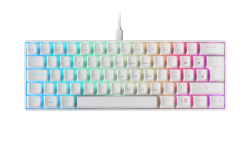 Mars Gaming MKMINIWRES Blanco Teclado Mecánico RGB Ultra-Compacto Switch Rojo ES