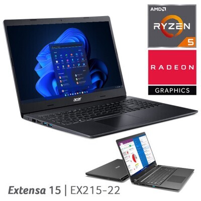 PORTATIL ACER EXTENSA EX215-22 (NX.EG9EB.00K) 15.6"FHDIPS, RYZEN 5 3500U, 8GB, 256GB SSD, W11