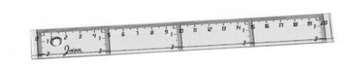 REGLA PLANA TRANSPARENTE EN PLASTICO INYECTADO 20 CM. FAIBO 41120