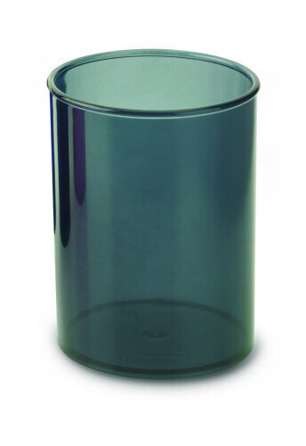 CUBILETE DE PLASTICO 78 MM. DIAMETRO X 100 MM. ALTO TRANSPARENTE NEGRO FAIBO 205-59