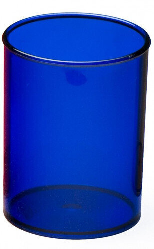 CUBILETE DE PLASTICO 78 MM. DIAMETRO X 100 MM. ALTO TRANSPARENTE AZUL OSCURO FAIBO 205-52