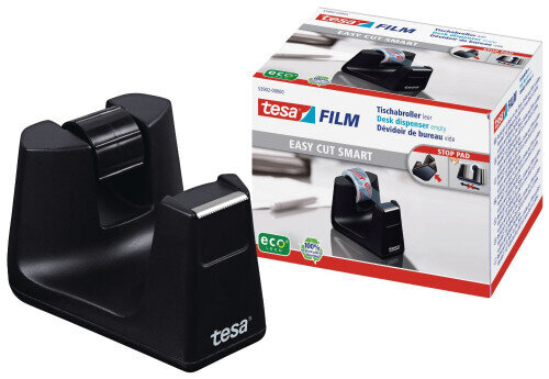 DISPENSADOR SOBREMESA EASY CUT SMART PARA ROOLLOS DE 33M. NEGRO TESA 53902-00000-01