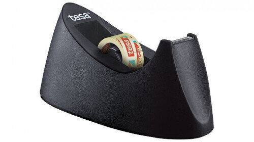 DISPENSADOR SOBREMESA EASY CUT CURVE ANTIDESLIZANTE + 1 ROLLOS 19MM.X10M. NEGRO TESA 53917-00000-00