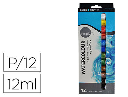 SET ACUARELAS 12X 12ML SIMPLY DALER ROWNEY D134500100