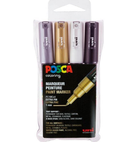 ESTUCHE 4 UDS. PC1M GSWB POSCA UNIBALL 182634669