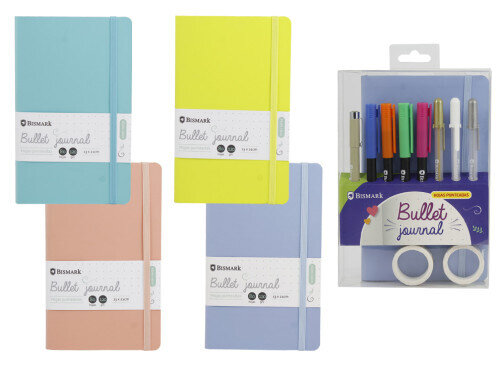 SET  LIBRETA BULLET SOFT +  ROTULADORES PINCEL Y BOLIGRAFOOS BISMARK INGRAF 330619