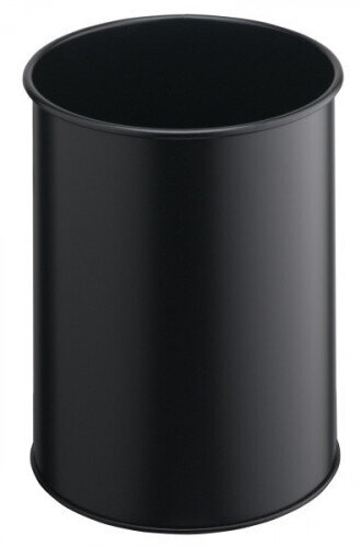 PAPELERA METALICA DE 15L LISA COLOR NEGRO DURABLE 3301-01