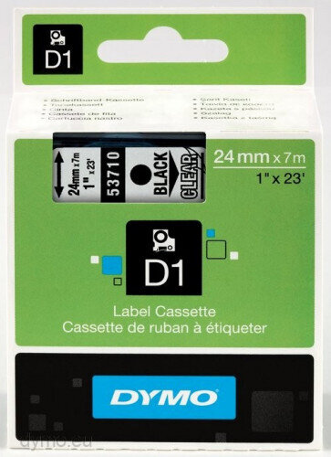 CINTA ROTULADORA D1 24MM NEGRO/TRANSPARENTE DYMO S0720920
