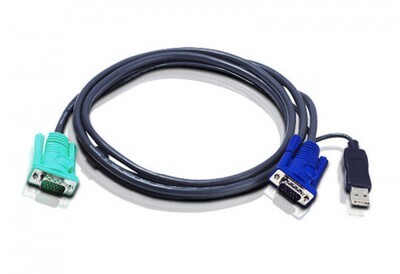Aten 2L5203U cable para video, teclado y ratón (kvm) Negro 3 m
