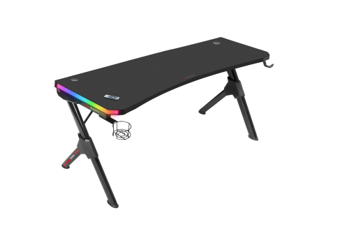 Mars Gaming MGD140RGB Negro Mesa Gaming RGB 140cm Soportes Extra Alfombrilla Total