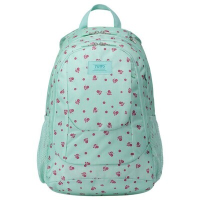 MOCHILA PARA ESO Y BACHILLERATO - FLORES VERDES TOTTO MA04SUP002-1910G-0DI